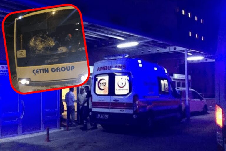 İŞÇİ SERVİSİNE TAŞLI SALDIRI: 1 İŞÇİ YARALI