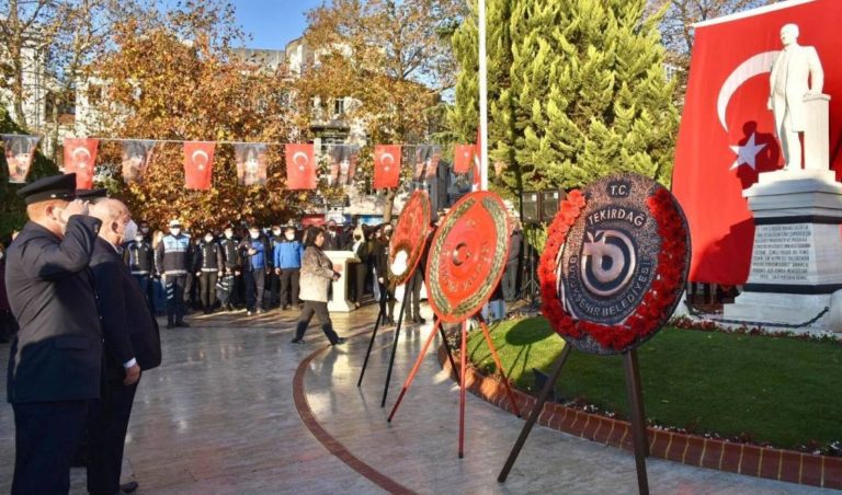 ATATÜRK ÖLÜMÜNÜN 83. YIL DÖNÜMÜNDE TEKİRDAĞ’DA SAYGI İLE ANILDI