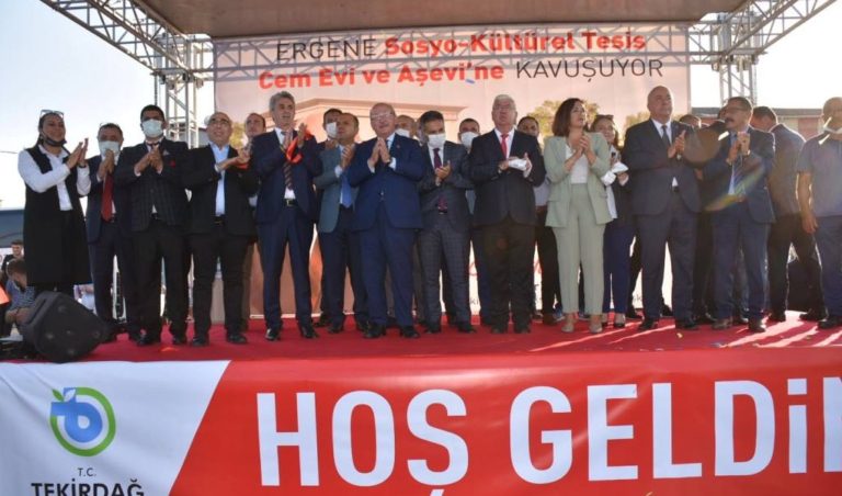 ERGENE SOSYO- KÜLTÜREL TESİS, CEM EVİ VE AŞEVİ’NİN TEMELİ DÜZENLENEN TÖRENLE ATILDI