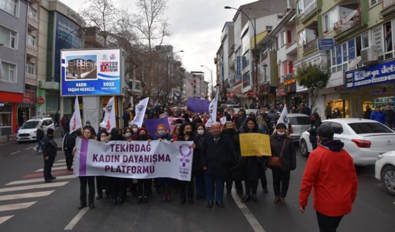 8 MART DÜNYA EMEKÇİ KADINLAR GÜNÜ YÜRÜYÜŞÜ DÜZENLENDİ