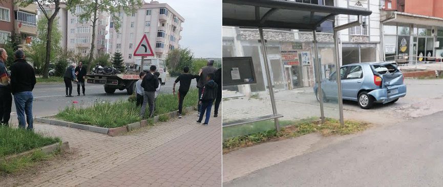 Motosiklet Sürücüsü Otomobile Arkadan Çarptı: 2 Yaralı Motosiklet Sürücüsü Otomobile Arkadan Çarptı: 2 Yaralı