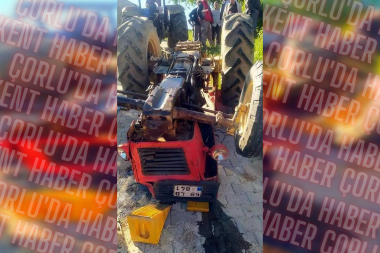Devrilen Traktörün Altında Kalan Sürücü Yaralandı