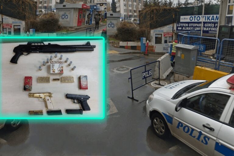 Belediye Otoparkına Giren Şüpheli Araçta 3 Ruhsatsız Silah Bulundu: 2 Gözaltı