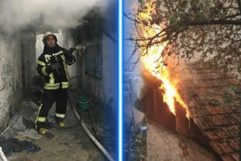 Çıkan Yangın Sonucu Ev Küle Döndü