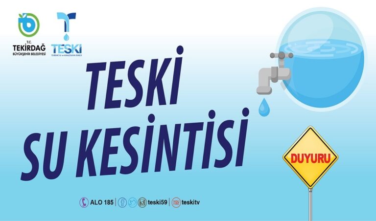 SÜLEYMANPAŞA İLÇESİNDE PLANLI SU KESİNTİSİ