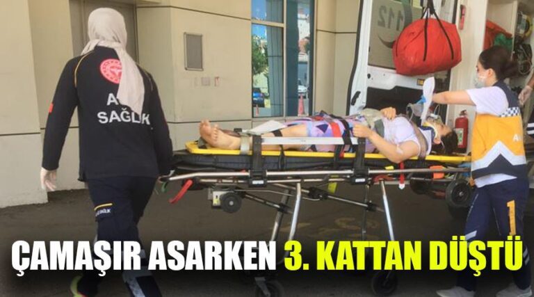 Çamaşır Asarken Düşen Genç Kadın Ağır Yaralandı