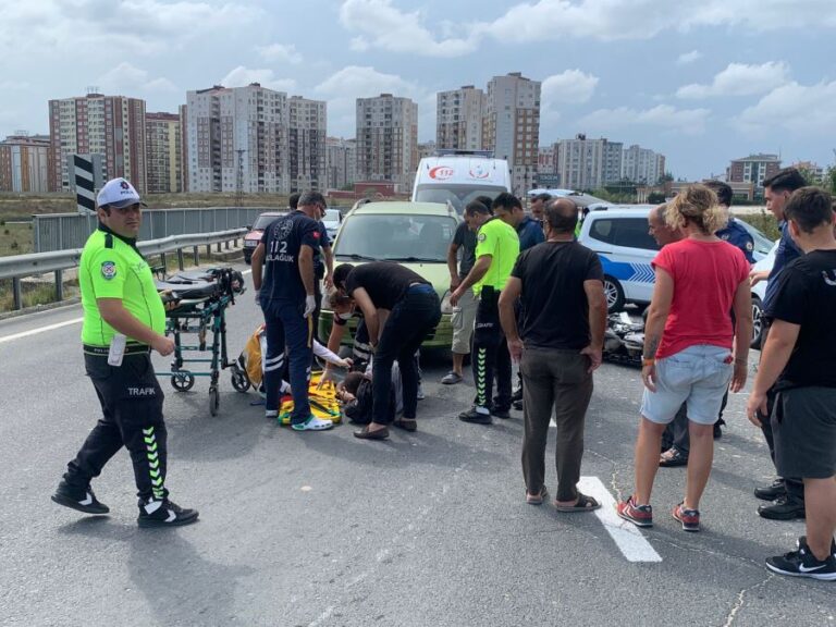 Motosiklet Sürücüsü Metrelerce Sürüklendi: 1 Yaralı!