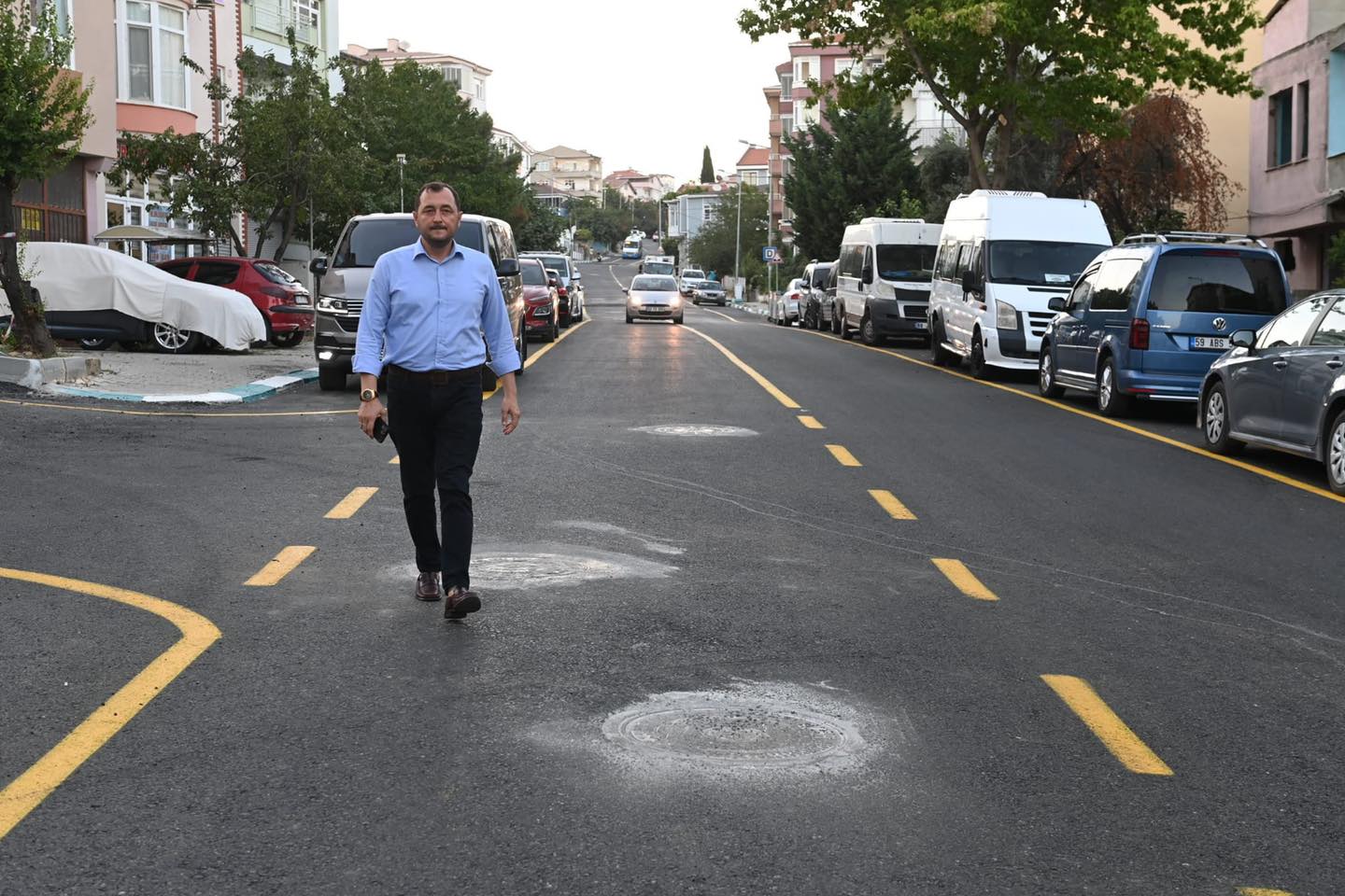 Evliya Çelebi Caddesi’nde yol çilesi bitti Evliya Çelebi Caddesi’nde yol çilesi bitti