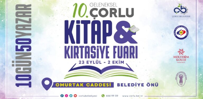 10. Geleneksel Çorlu Kitap ve Kırtasiye Fuarı Başlıyor
