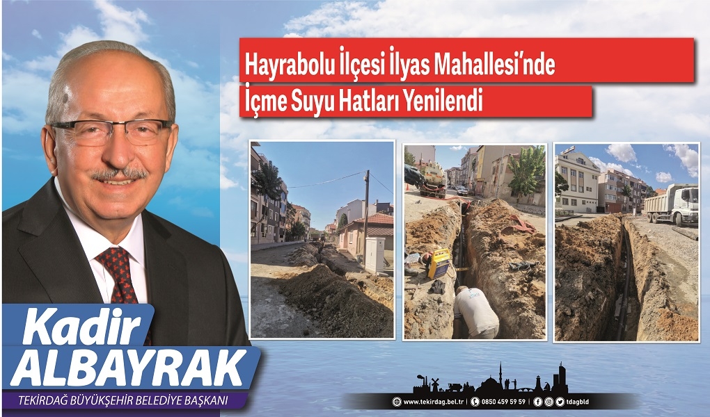 HAYRABOLU İLÇESİ İLYAS MAHALLESİ’NDE İÇME SUYU HATLARI YENİLENDİ HAYRABOLU İLÇESİ İLYAS MAHALLESİ’NDE İÇME SUYU HATLARI YENİLENDİ