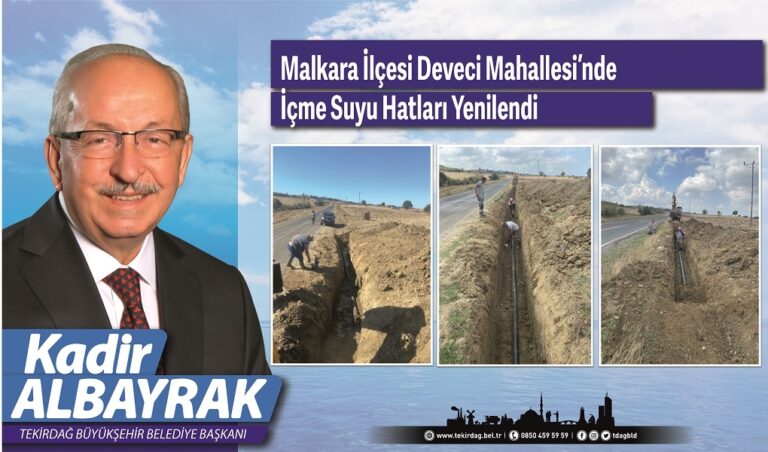 MALKARA İLÇESİ DEVECİ MAHALLESİ’NDE İÇME SUYU HATTI YENİLEME ÇALIŞMALARI TAMAMLANDI