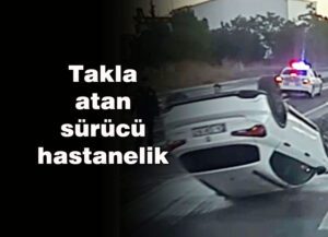 Direksiyon Hakimiyetini Kaybetti: Araç Takla Attı!