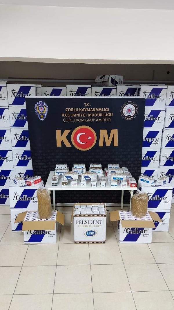 Çorlu’da Kaçak Sigara Operasyonu: 3 Gözaltı