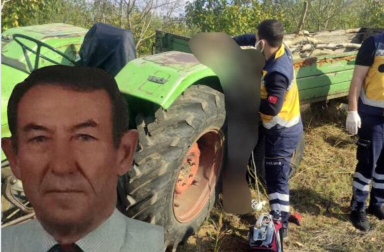 Feci Ölüm! Traktör ve Römork Arasına Sıkışan Çiftçi Öldü!