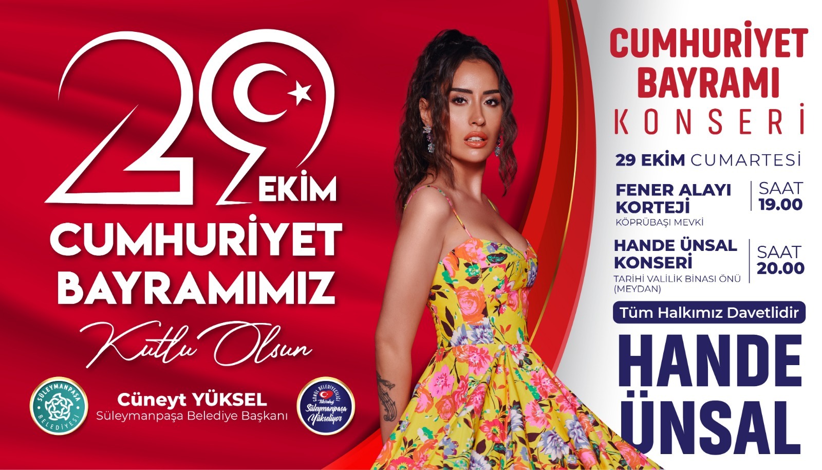 Süleymanpaşa Belediyesinden muhteşem Cumhuriyet Bayramı konseri Süleymanpaşa Belediyesinden muhteşem Cumhuriyet Bayramı konseri