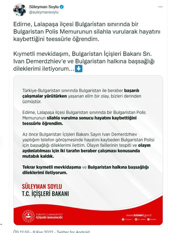 Kaçak göçmenlerle sınırda çatışma; 1 Bulgar polisi öldü Kaçak göçmenlerle sınırda çatışma; 1 Bulgar polisi öldü