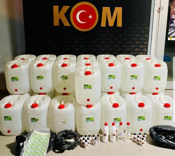 Kırklareli’de 1100 litre etil alkol ele geçirildi