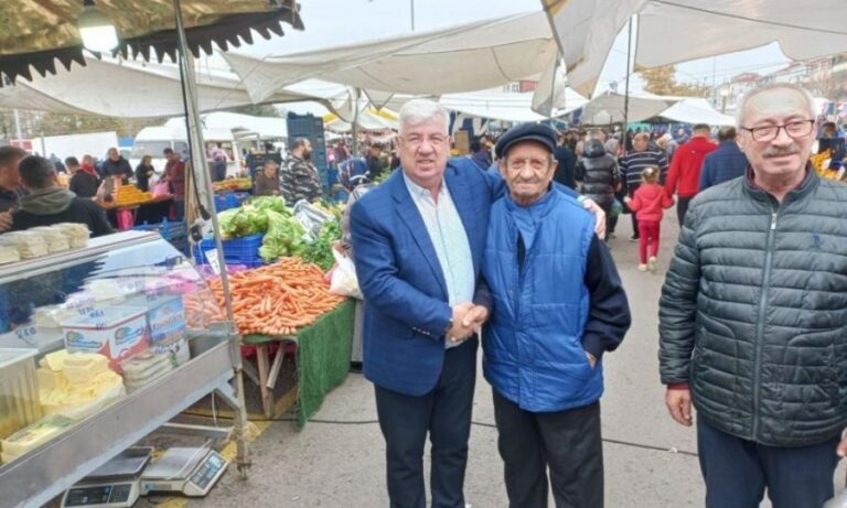 Ergene Belediye Başkanı Rasim Yüksel Semt Pazarını Ziyaret Etti