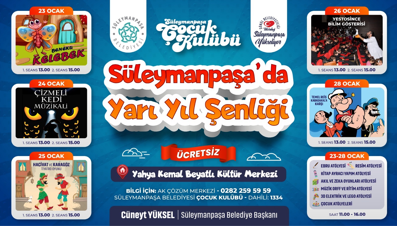 Süleymanpaşa Belediyesinden çocuklara Yarıyıl Şenliği Süleymanpaşa Belediyesinden çocuklara Yarıyıl Şenliği