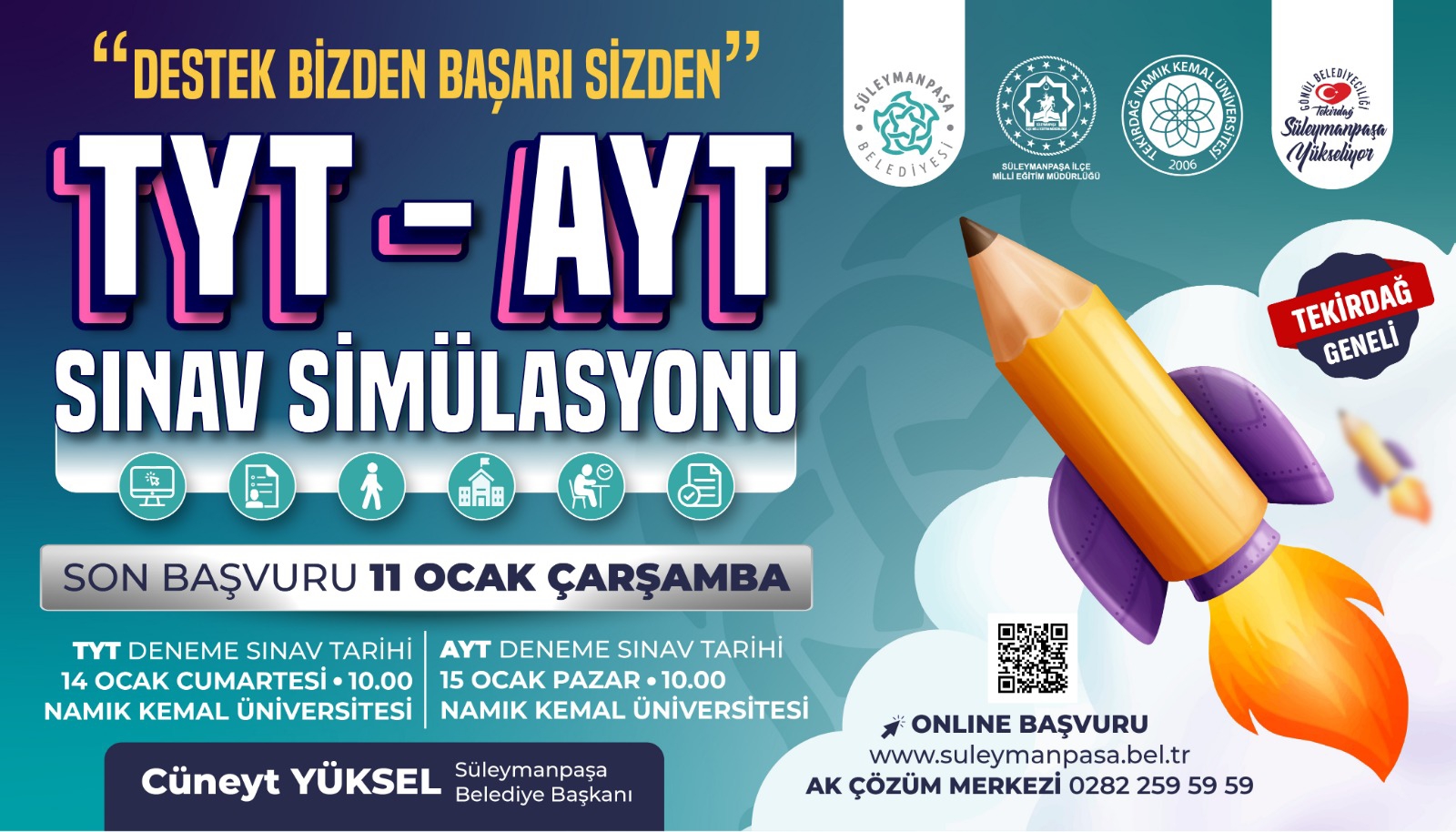 Süleymanpaşa Belediyesinden gerçeğini aratmayan deneme sınavı hizmeti Süleymanpaşa Belediyesinden gerçeğini aratmayan deneme sınavı hizmeti