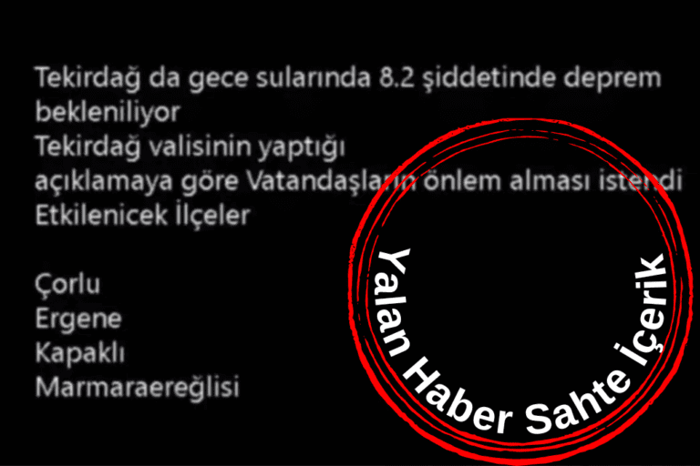 Valilik Uyardı Deprem Olacak Haberine İtibar Etmeyin!