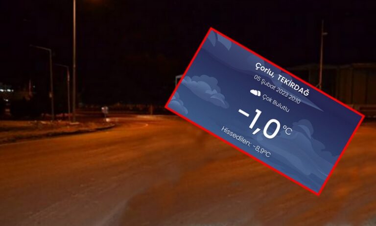 Hava Sıcaklığı Sıfırın Altına Düştü: Hissedilen Eksi 8,9 Derece!