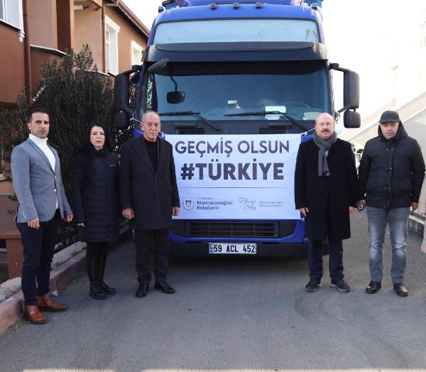 Marmaraereğlisi’nden deprem bölgesine 4 TIR dolusu yardım  