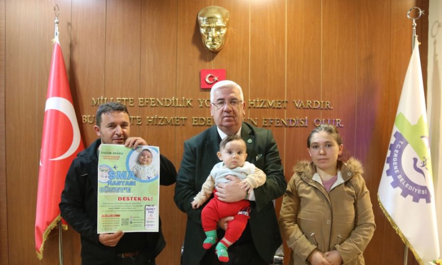 Ergene Belediye Başkanı Rasim Yüksel SMA Hastası Güney Bebek İçin Destek Çağrısında Bulundu Ergene Belediye Başkanı Rasim Yüksel SMA Hastası Güney Bebek İçin Destek Çağrısında Bulundu