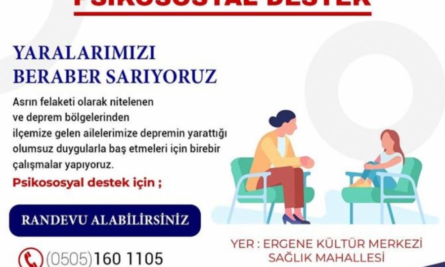 Ergene Belediyesinden Afetzede Ailelere Psikolojik Destek Ergene Belediyesinden Afetzede Ailelere Psikolojik Destek