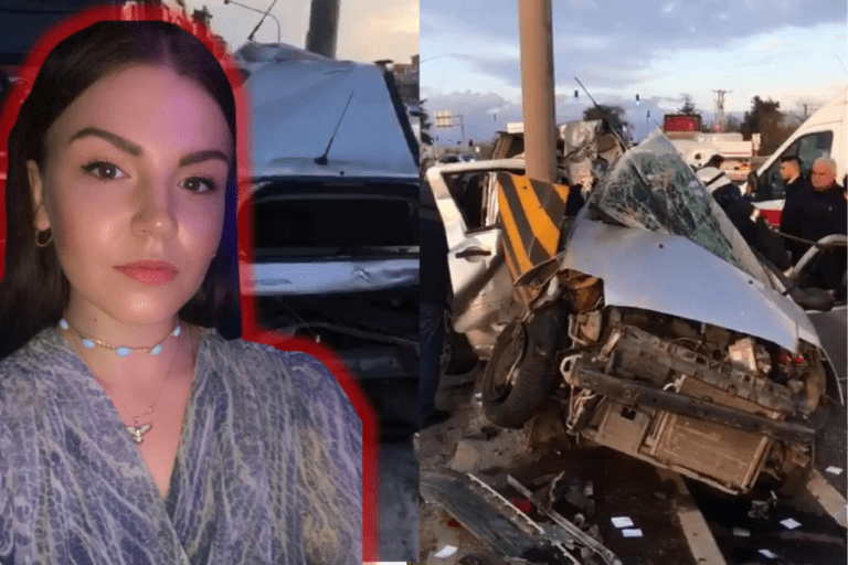 Yön Tabelası Direğine Çarpan Otomobilin Sürücüsü Beste, Öldü