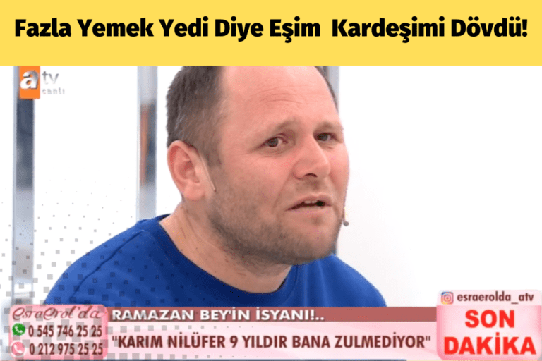 Çorlu’dan Esra Erol’a Katılan Ramazan:” Eşim Bana Zulmediyor. Boşanmak İstiyorum!”