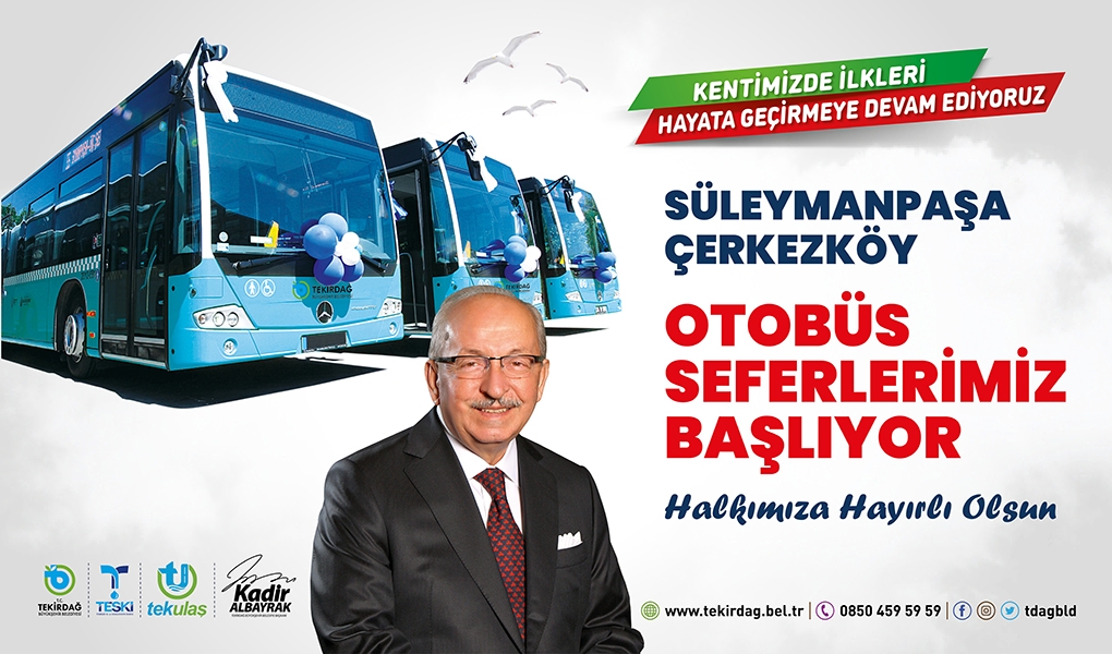 SÜLEYMANPAŞA-ÇERKEZKÖY SEFERLERİ BAŞLIYOR SÜLEYMANPAŞA-ÇERKEZKÖY SEFERLERİ BAŞLIYOR