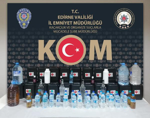 Edirne’de 140 litre etil alkol ele geçirildi Edirne’de 140 litre etil alkol ele geçirildi