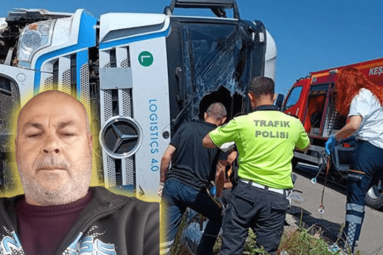 TIR Devrildi: Sürücüsü Olay Yerinde Öldü!
