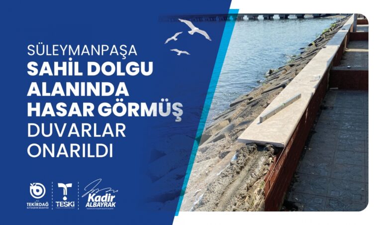 Sahil Dolgu Alanında Hasar Görmüş Duvarlar Onarıldı