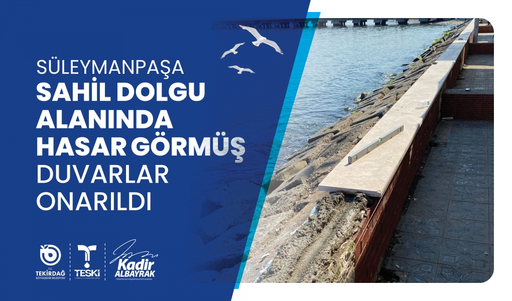 Sahil Dolgu Alanında Hasar Görmüş Duvarlar Onarıldı Sahil Dolgu Alanında Hasar Görmüş Duvarlar Onarıldı