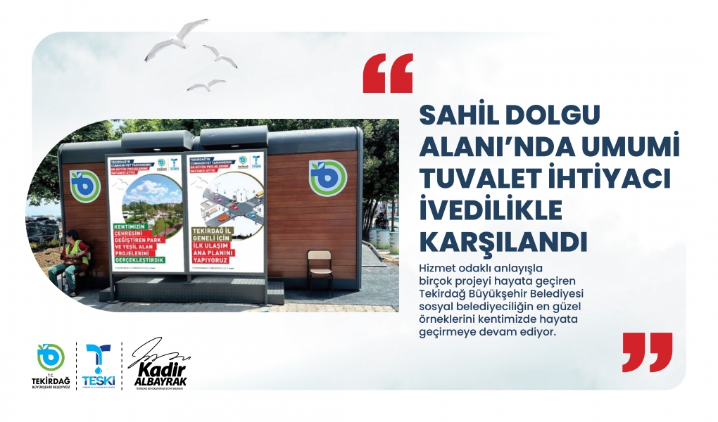 SAHİL DOLGU ALANI’NDA UMUMİ TUVALET İHTİYACI İVEDİLİKLE KARŞILANDI SAHİL DOLGU ALANI’NDA UMUMİ TUVALET İHTİYACI İVEDİLİKLE KARŞILANDI