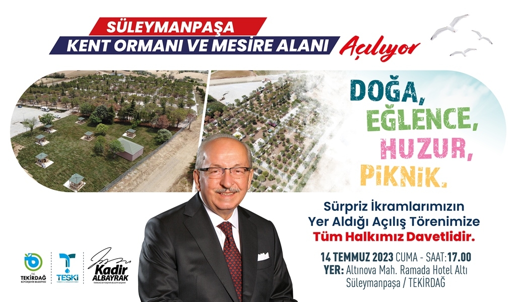 MUHTEŞEM BİR PİKNİK VE MESİRE ALANI TEKİRDAĞ’IN HİZMETİNE GİRİYOR MUHTEŞEM BİR PİKNİK VE MESİRE ALANI TEKİRDAĞ’IN HİZMETİNE GİRİYOR