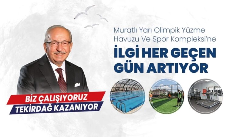 MURATLI YARI OLİMPİK YÜZME HAVUZU VE SPOR KOMPLEKSİ’NE İLGİ HER GEÇEN GÜN ARTIYOR