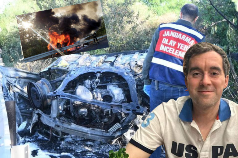 Bariyere Çarpan Otomobil Alev Aldı: Sürücüsü Yanarak Öldü!