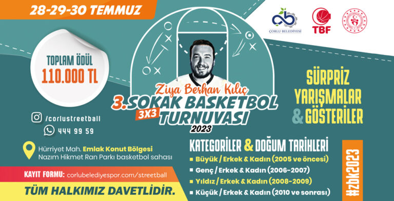 Ziya Berhan Kılıç Sokak Basketbol Turnuvası Kayıtları Başladı
