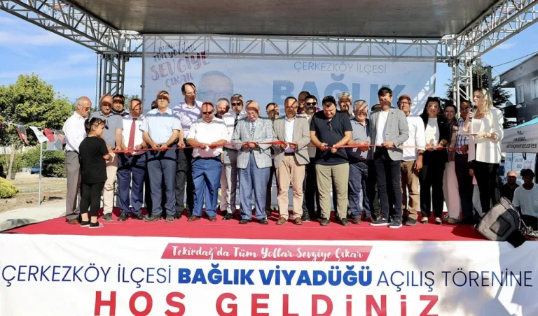 65 MİLYON TL’LİK DEV YATIRIM, ÇERKEZKÖY İLÇESİ BAĞLIK VİYADÜĞÜ TÖRENLE HİZMETE AÇILDI