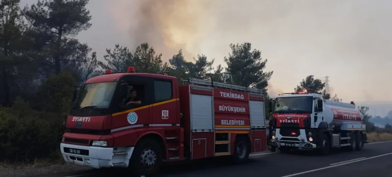 Tekirdağlı Ekipler Çanakkale’de Yangın Söndürme Çalışmalarına Destek Veriyor