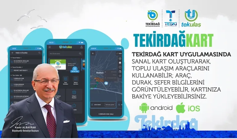 Tekirdağ Kart Mobil Uygulaması Hizmete Sunuldu