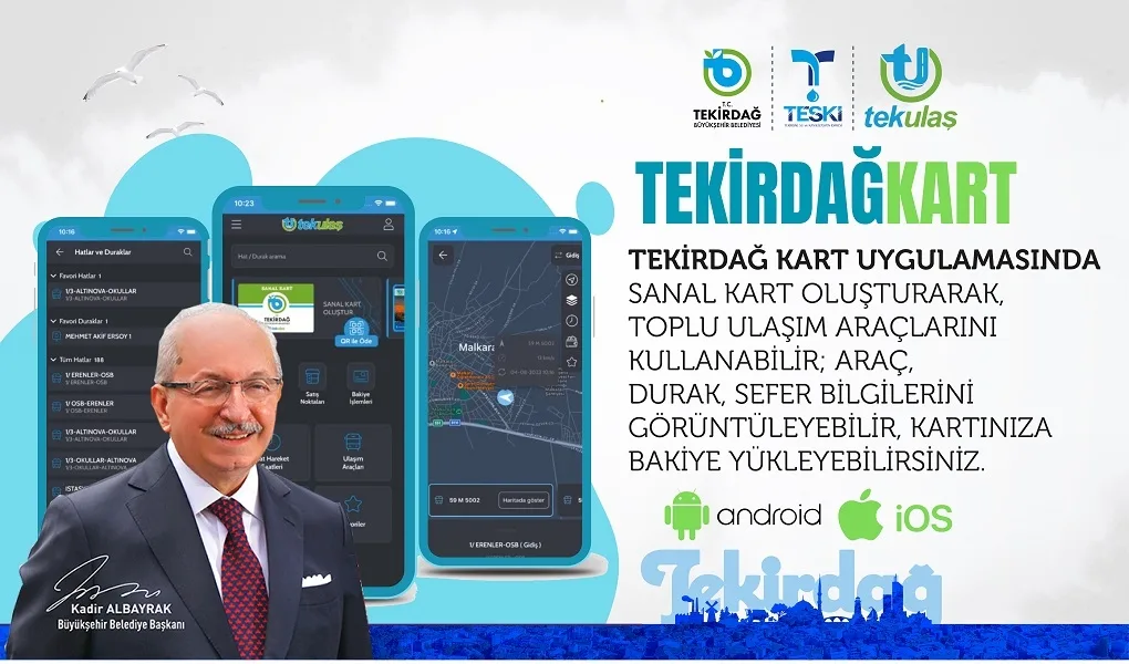 Tekirdağ Kart Mobil Uygulaması Hizmete Sunuldu Tekirdağ Kart Mobil Uygulaması Hizmete Sunuldu