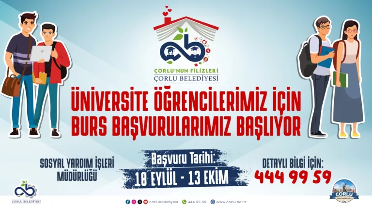 “Çorlu’nun Filizleri” İçin Yeni Burs Başvuru Dönemi Başlıyor