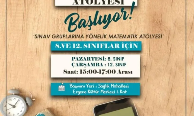Ergene Belediyesi Matematik Atölyesi Kursu Başlıyor