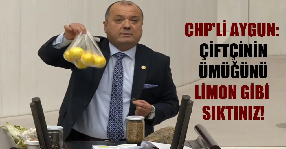 Aygun: “Çiftçinin Ümüğünü Limon Gibi Sıktınız!” Aygun: “Çiftçinin Ümüğünü Limon Gibi Sıktınız!”