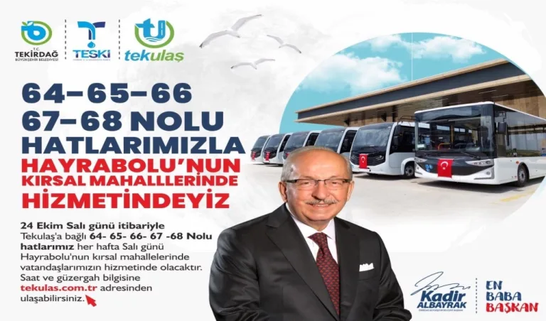 HAYRABOLU’NUN KIRSAL MAHALLELERİNDE TOPLU ULAŞIM HİZMETİ BAŞLIYOR
