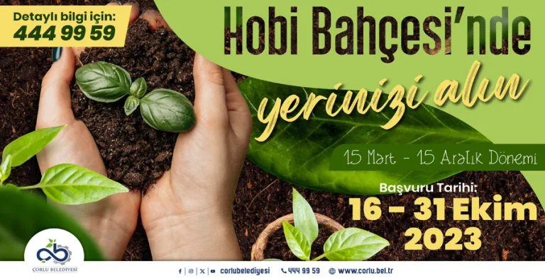 Hobi Bahçeleri İçin Ön Talep Başvuruları Başladı